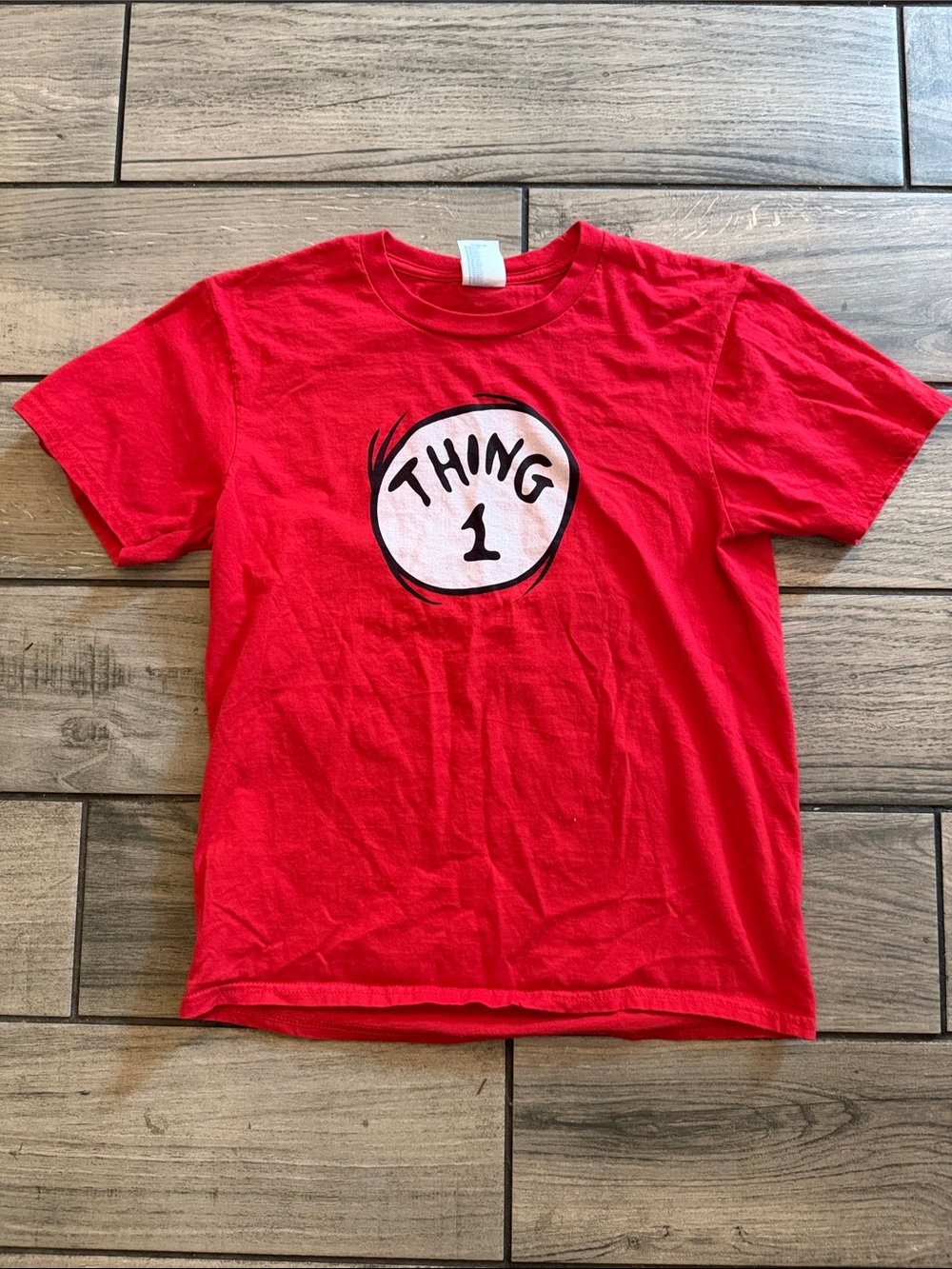 Kids Red 'Thing 1' Short-Sleeve Graphic Tee